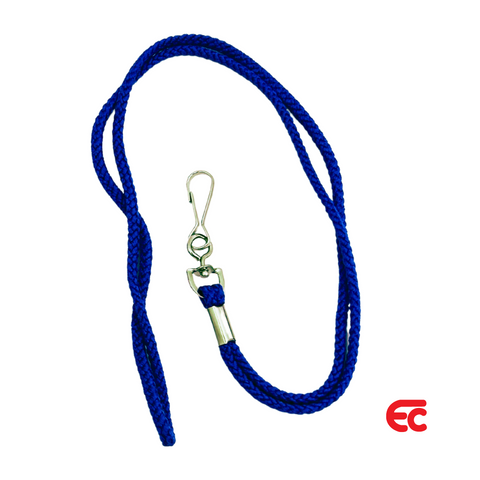 Blue Cord Lanyard with Swivel Clip