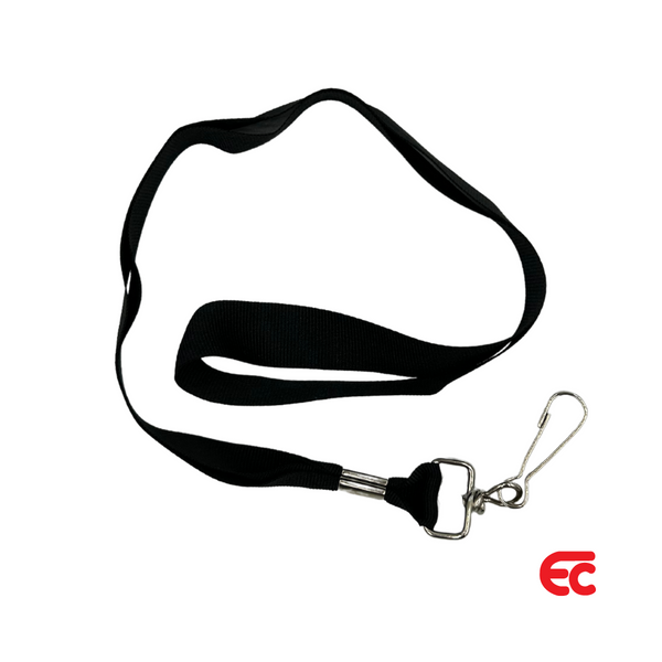 Black Flat Lanyard | Swivel Clip – Easi-card
