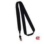Black Lanyard with Crocodile Clip