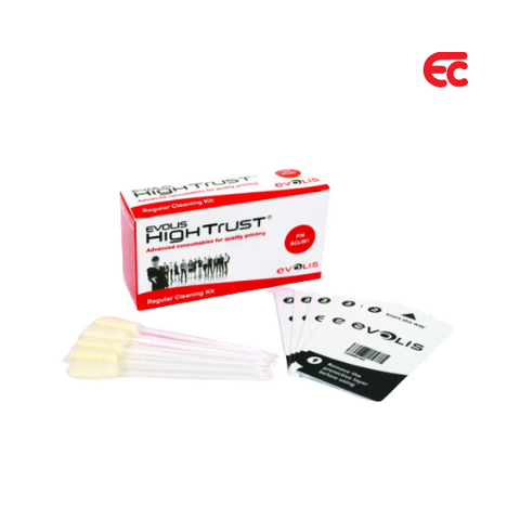 Evolis Regular cleaning Kit, 5 adhesive cards and 5 swabs