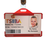 Student card in burgundy ID cardholder