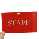 Oversized card for staff with slot punch