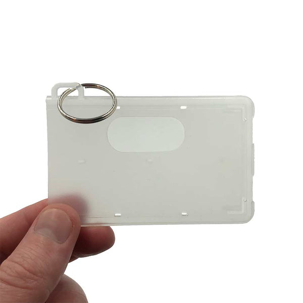Id card holder outlet with keyring